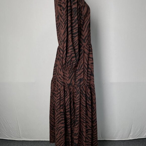 Banana Republic Women’s Wrap Maxi Dress – The White Lotus Zebra Print – Brown SP - Picture 7 of 11